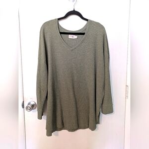 Terra & Sky 3x Waffle V-neck Shirt